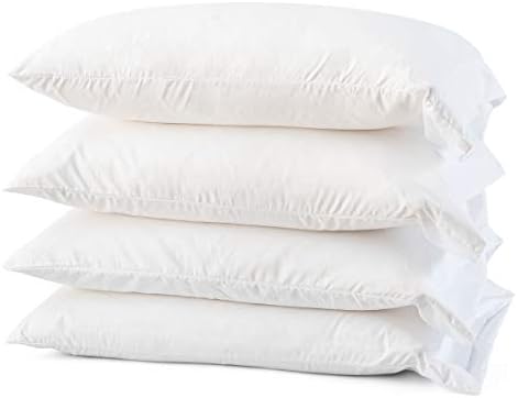 MICROPUFF Standard Pillow Cases 4 Pack - Hypoallergenic Breathable
