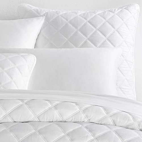 Pine Cone Hill Quilted Silken Solid White Pillow Sham