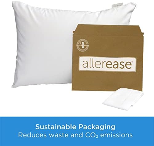 AllerEase Hypoallergenic Pillow Protector 2 Pack White