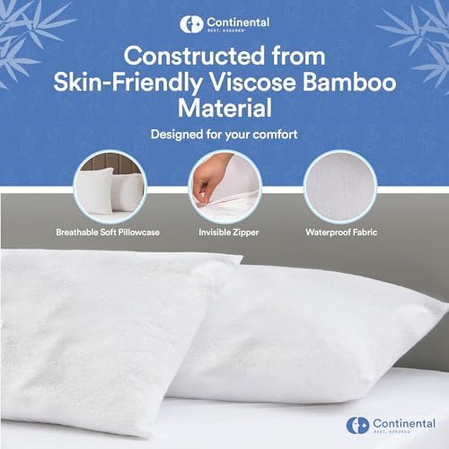 Continental Bedding Bamboo Viscose Pillow Protector 20x26