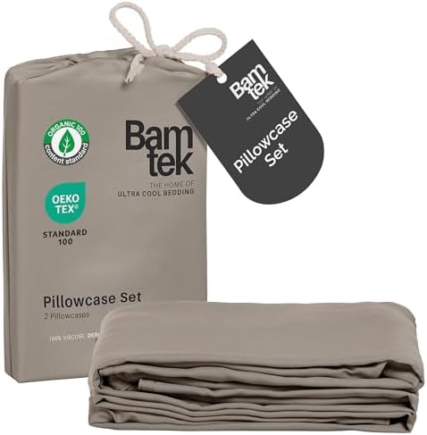 Bamtek Bamboo Cooling King Size Pillowcase Set of 2