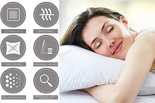 DecoLinen 100 Cotton Queen Pillow Protector with Zipper
