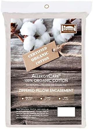AllergyCare Zippered Organic Cotton Pillow Protector