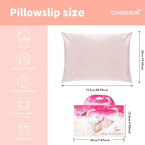 CHASESUN Silky Satin Pillowcase with Envelope Closure