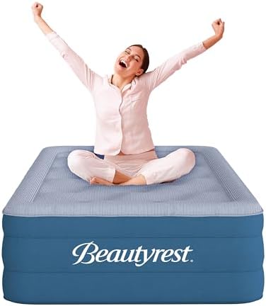 Beautyrest 17 Air Bed Mattress with Pump and Cooling Topper Twin