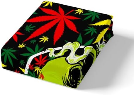 Castle Fairy Cannabis Leaf Twin Sheet Set with Pillowcase 1