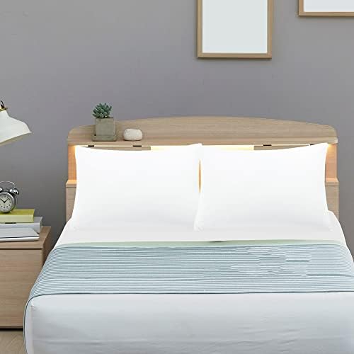 Uxcell Zipper Travel Pillowcase Set 14x20 White