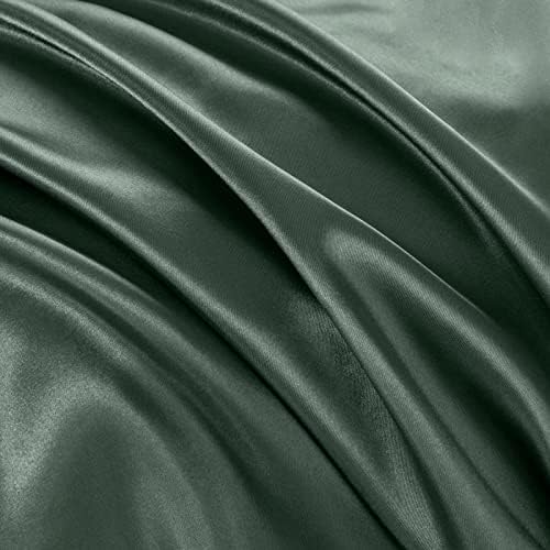 Vonty 2Pcs Body Satin Pillowcases - Forest Green