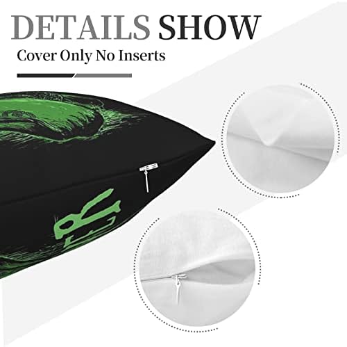 AMIOUDR 18x18 Inch Square Pillowcase with Hidden Zipper for Bed and Sofa