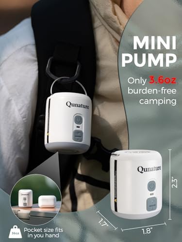 QUNATURE Portable Air Pump with Camping Light