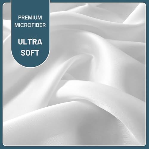 MICROPUFF Standard Pillow Cases 4 Pack - Hypoallergenic Breathable