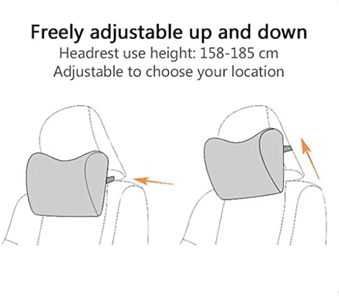 UOHLCX Blue Car Headrest Neck Pillow with Memory Foam