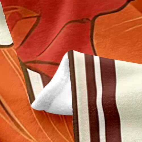 Feelyou Vintage Flower Flannel Throw Blanket 50x60