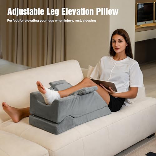 LightEase Adjustable Leg Pillow for Post Surgery Support