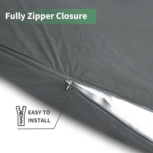 Safe and Sound Waterproof Pillow Protector 20x26 Inch 2 Pack Grey