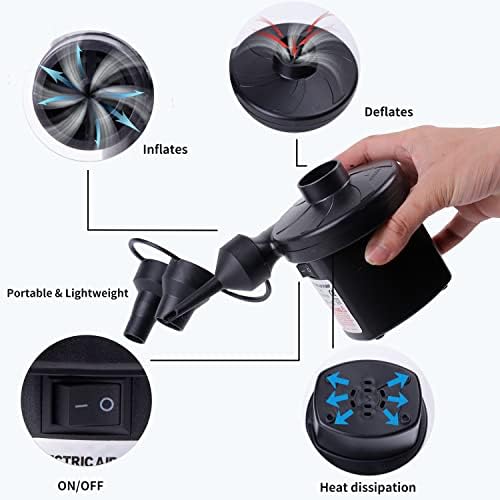 Electric Air Pump with 3 Nozzles for Inflatables 1
