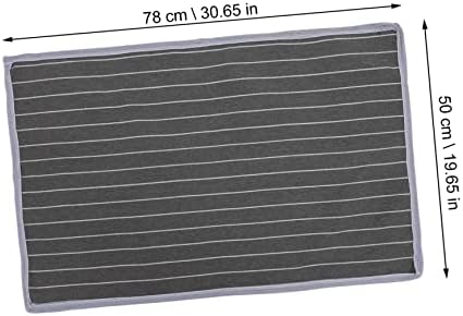 GRIRIW 2pcs Sweat Absorbing Pillow Towel with Skid Design Gray Stripe