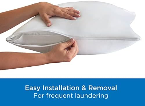 AllerEase Maximum Allergen Barrier Pillow Protector 4 Pack White