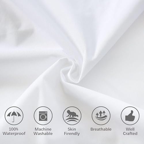 Nokolulu Waterproof Pillow Protector - King Size 20x38 Inches