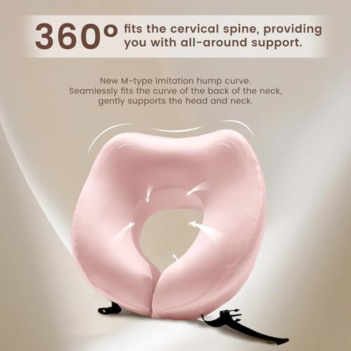 THXSILK Pure Silk Travel Neck Pillow with Memory Foam