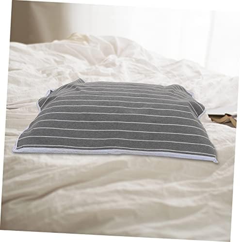 HOLIDYOYO 2pcs Breathable Anti-Skid Pillow Towel Cover Gray Striped