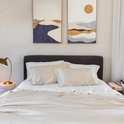 Olive Crate Eucalyptus Sheets Set Queen Size Cooling Hypoallergenic