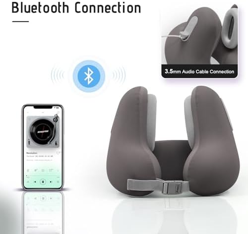 Yvnens Travel Music Pillow with Bluetooth Headset