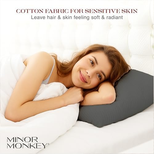 Minor Monkey Damask Striped Pillowcases Set of 2 - King Size