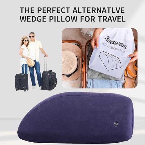 INFLATEFLY Leg Elevation Pillow - Adjustable Inflatable Wedge for Comfort and Recovery