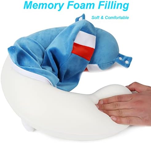 ETOILESEA Superhero Travel Pillow with Eye Mask