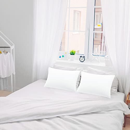 Uxcell Zipper Travel Pillowcase Set 14x20 White