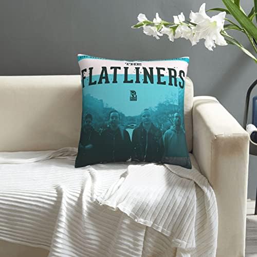 AMIOUDR 18x18 Inch Rock Flatliner Throw Pillow Cover with Hidden Zipper