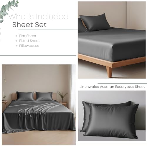 Linenwalas King Size Sheets Set - Cooling Breathable Deep Pockets