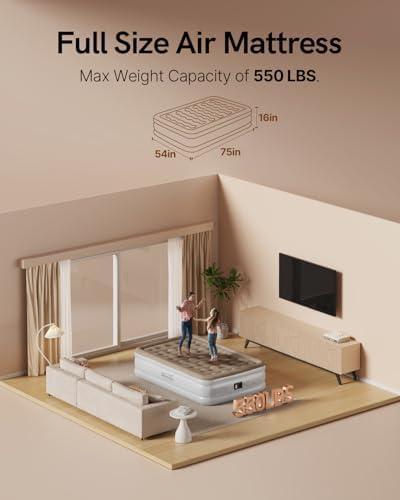 NatraCalm Full Air Mattress with Built-in Pump