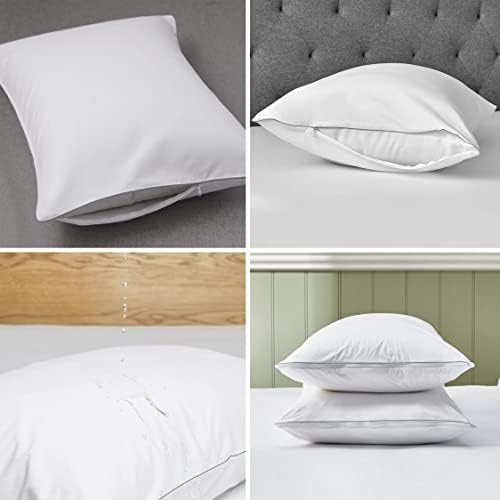 Delara Organic Pillow Protectors with Zipped Closure