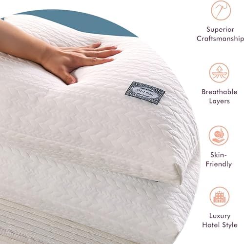 Hotel Quality Bed Pillows - 177 X 276 Inch Supportive and Soft