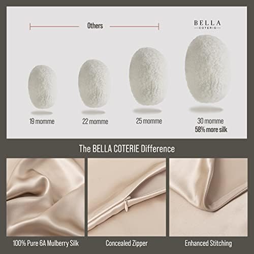 Bella Coterie Luxury Silk Pillowcase 30 Momme 100 Mulberry Silk