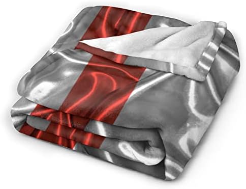 ZKLCRYTR Silk Style Thin Red Line Flag Throw Blanket
