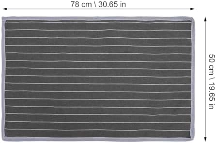 Garneck 2pcs Grey Striped Pillow Towel Case