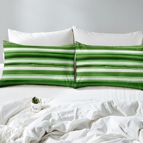 Castle Fairy Watercolor Striped Geometry Bed Sheet Set
