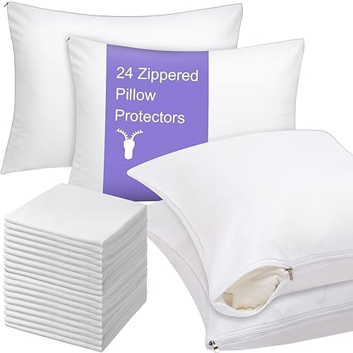Shimeyao 8 Pcs Zippered Pillow Protectors 20x40 Inch