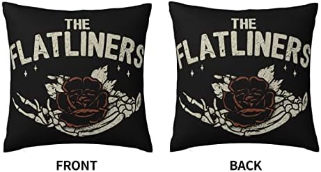AMIOUDR Throw Pillow Covers Rock Flatliners 18x18 Inch Square Pillowcase with Hidden Zipper