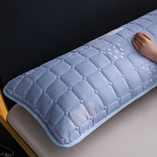 Sleepwish Cloud Bedding Long Pillow for Adults - 48 Inches Blue Cute Pattern