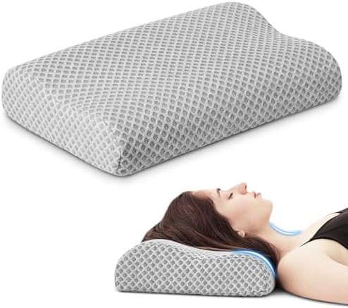 PEUJEW Travel Pillow for Neck Pain Relief and Comfort