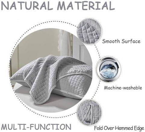 Quinlirra Reusable Pillow Protector with Breathable Fabric and Zipper