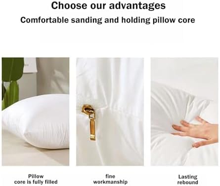 Cotton Throw Pillow Inserts Soft Breathable 16x16in White