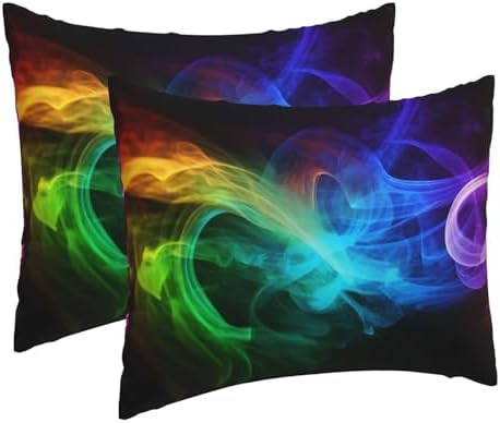 Rainbow Smoke Microfiber Pillowcases Set of 2