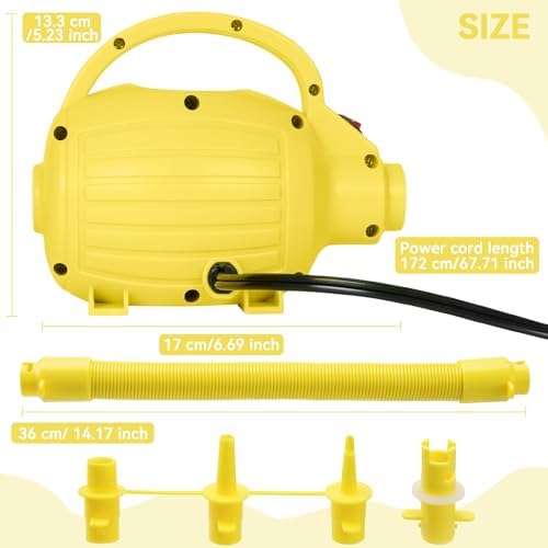 FBSPORT 600W Air Pump with 4 Nozzles for Inflatable Mats 1