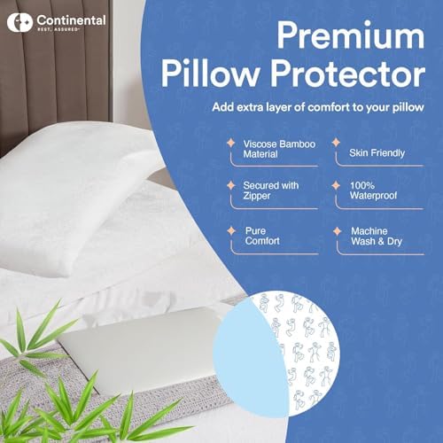 Continental Bedding Bamboo Viscose Pillow Protector 20x26