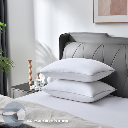 Precoco Premium Cotton Pillowcases with Zipper Set of 2